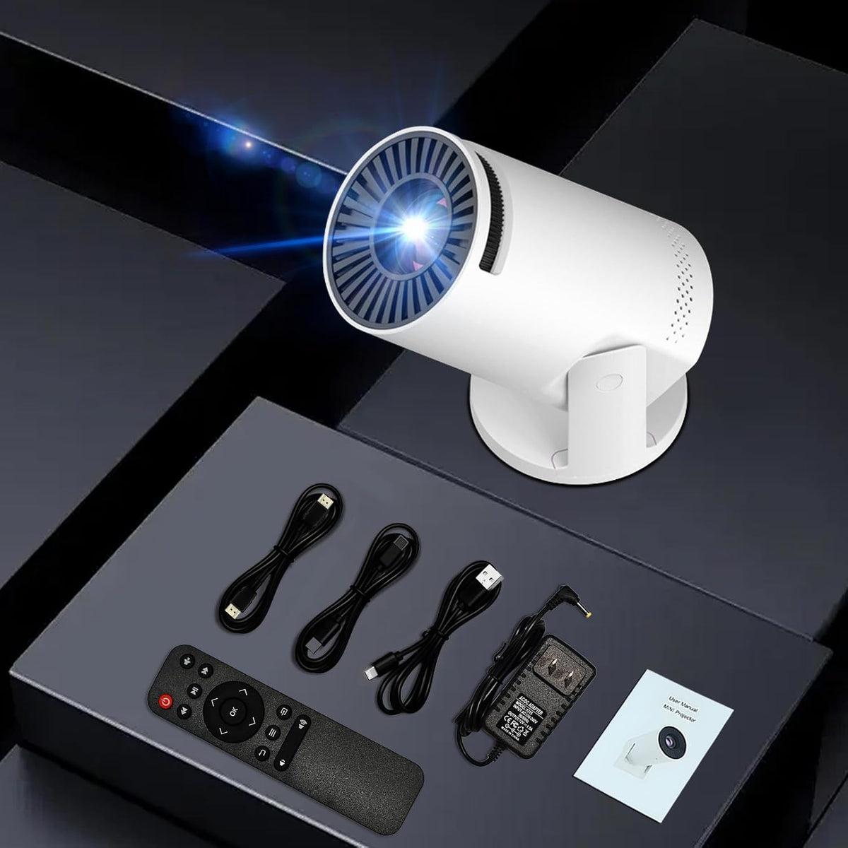 Unleash Your Movie Nights with Our Wireless Mini Projector! 🎥✨ Enjoy 4K 1080P Quality, WIFI 6 & Bluetooth, Plus a 180° Rotatable Design! Perfect for Smartphones, Laptops, and PCs! 🌟📱💻