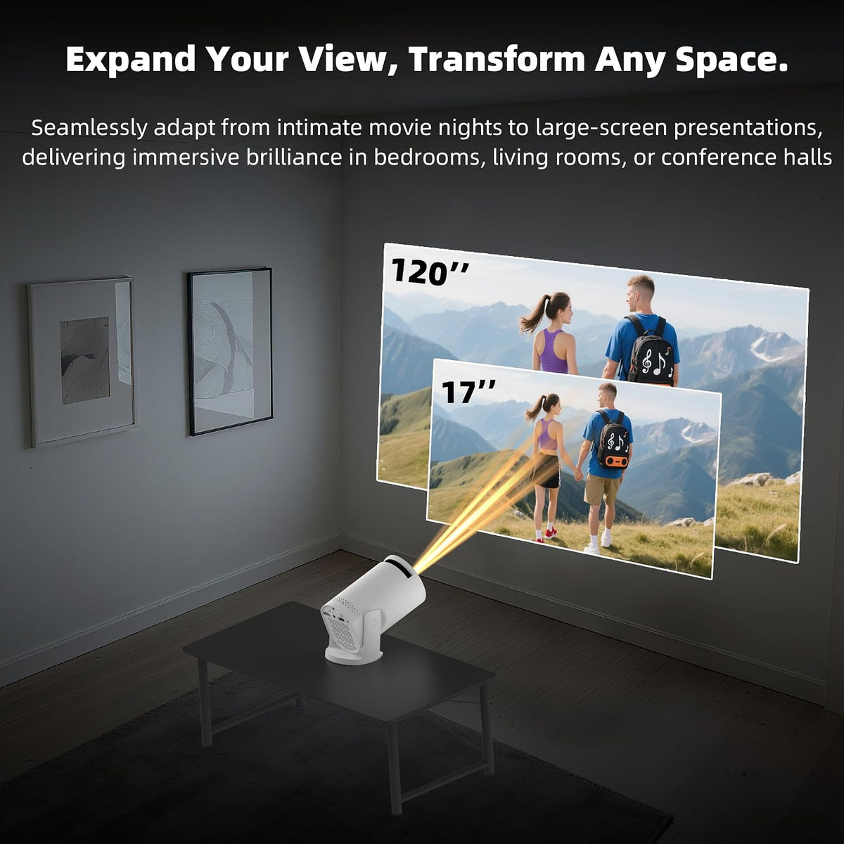 Unleash Your Movie Nights with Our Wireless Mini Projector! 🎥✨ Enjoy 4K 1080P Quality, WIFI 6 & Bluetooth, Plus a 180° Rotatable Design! Perfect for Smartphones, Laptops, and PCs! 🌟📱💻