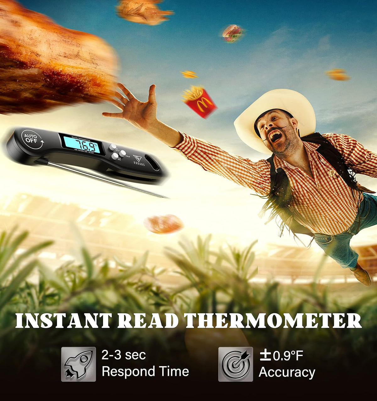 Get Perfectly Cooked Meals Every Time with Our Instant Read Digital Meat Thermometer! 🍖🔥