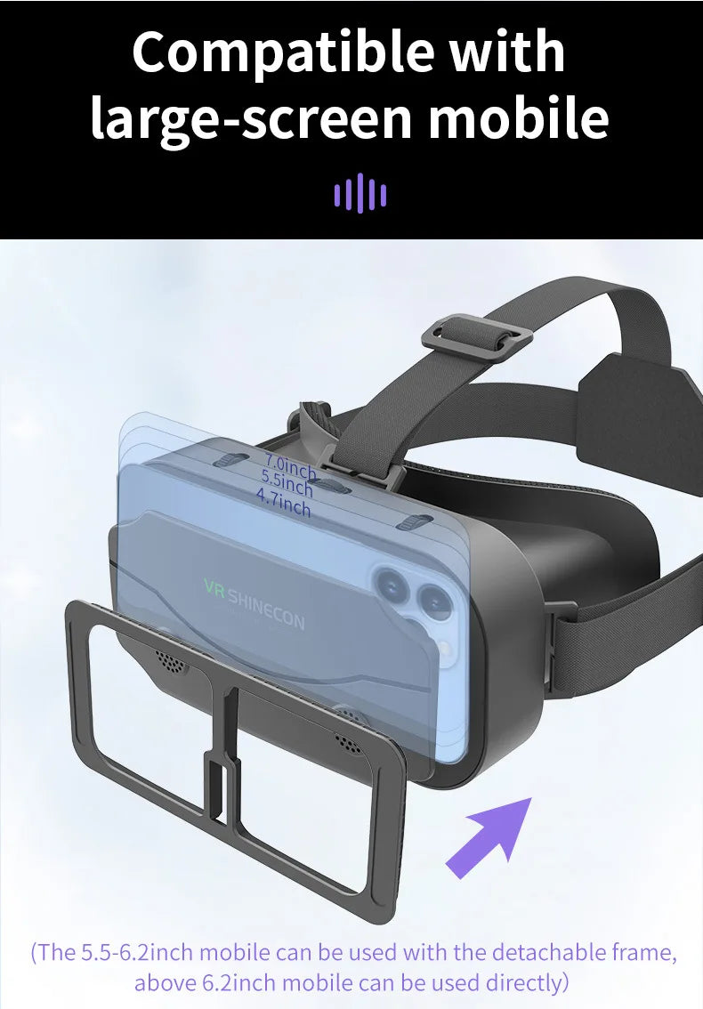 SHINECON 3D VR Headset for 5-7 Inch Smartphones