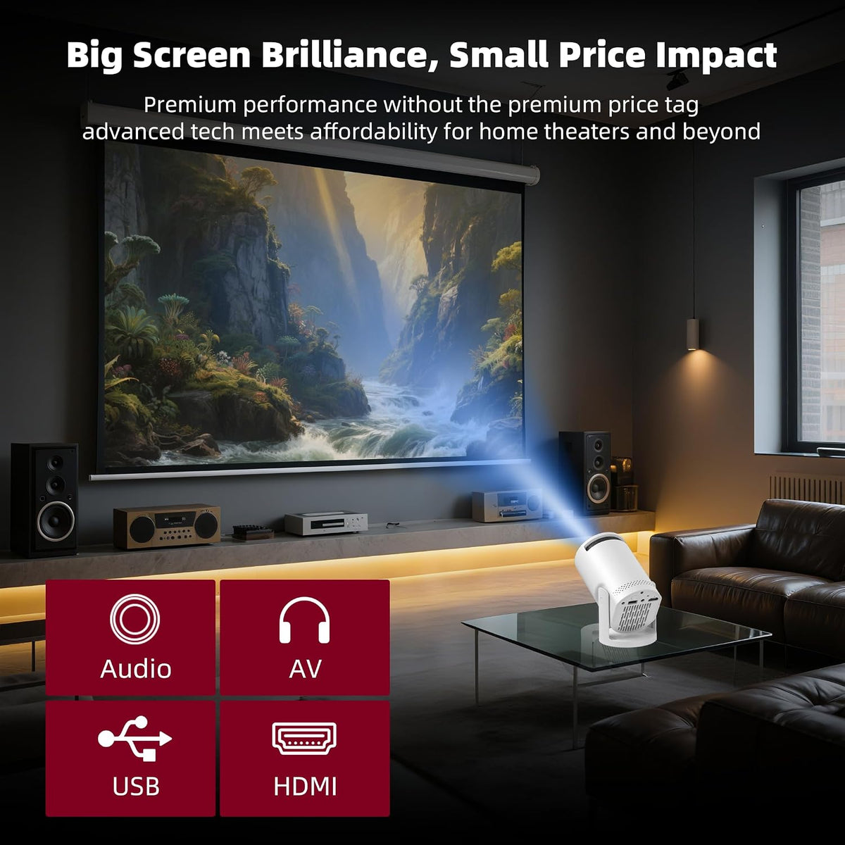Unleash Your Movie Nights with Our Wireless Mini Projector! 🎥✨ Enjoy 4K 1080P Quality, WIFI 6 & Bluetooth, Plus a 180° Rotatable Design! Perfect for Smartphones, Laptops, and PCs! 🌟📱💻